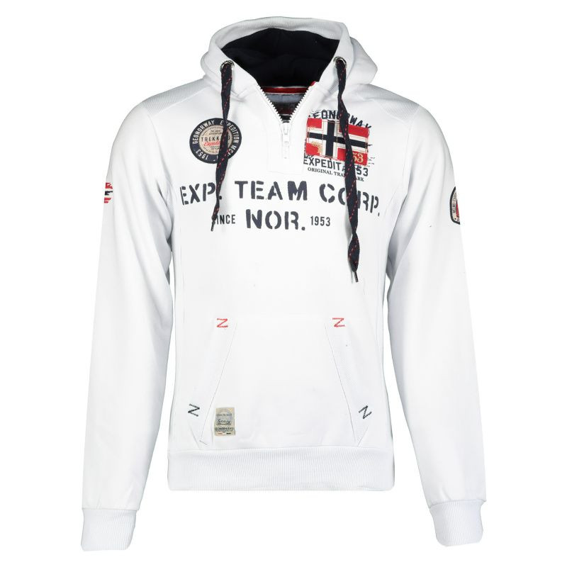 Pánská mikina Geographical Norway GOPTAINE MEN 100 EO BS2 (WT1885H/GN-WHITE)