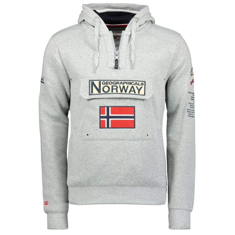 Pánská mikina Geographical Norway GYMCLASS BGREY DB GTX MEN 054 (WW2844H/GN-BLENDED GREY)