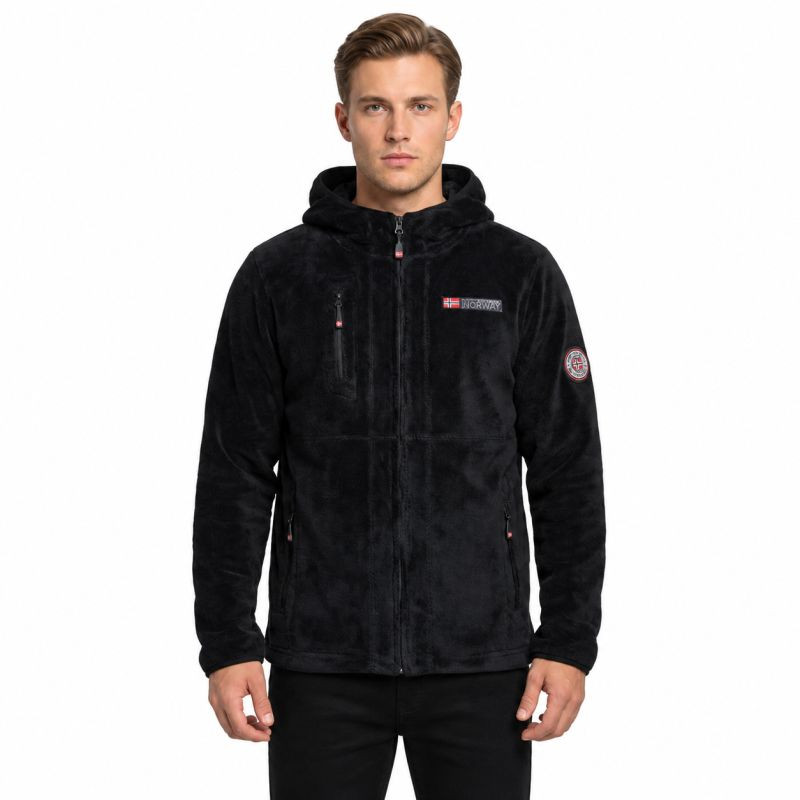 Pánská mikina Geographical Norway UPLOAD HOOD BLACK DB MEN 224 (WY3383H/GN-BLACK) - Pánské oblečení mikiny