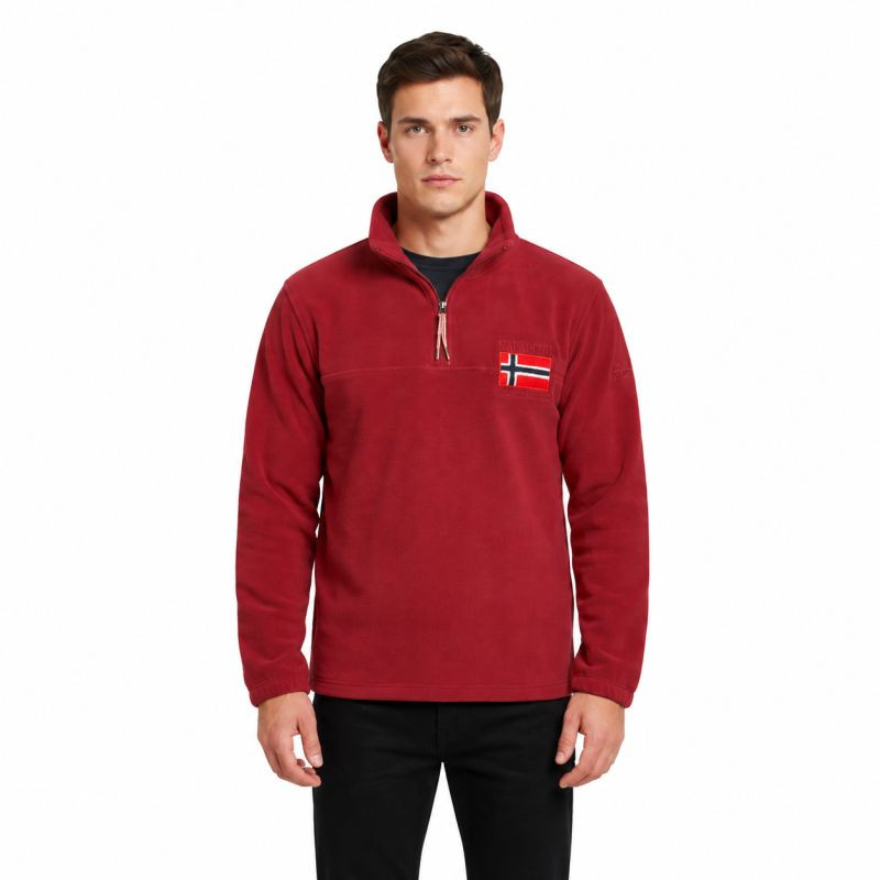 Pánská mikina Geographical Norway TEQUATEUR BURGUNDY DB MEN 233 (WZ6696H/GN-BURGUNDY) - Pánské oblečení mikiny