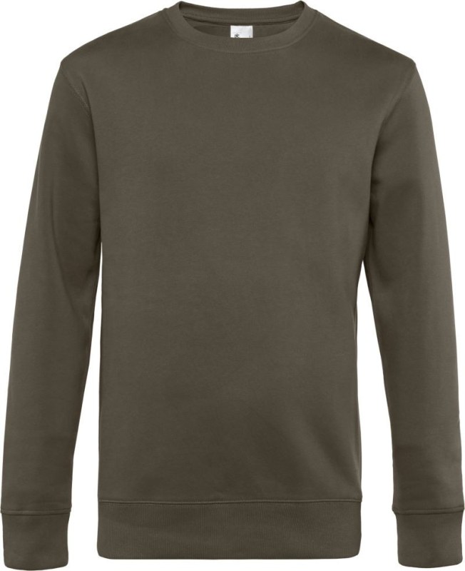 B&C KING Crew Neck_° Pánská mikina 01.U01K khaki