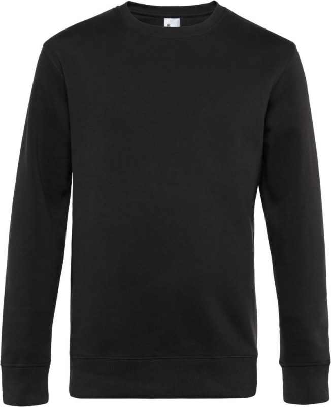 B&C KING Crew Neck_° Pánská mikina 01.U01K black pure - Pánské oblečení mikiny