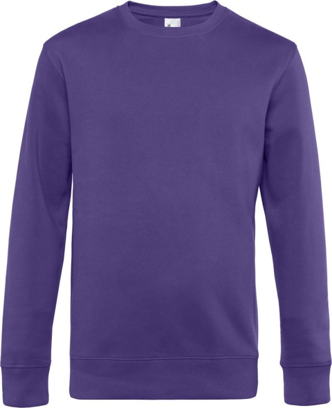 B&C KING Crew Neck_° Pánská mikina 01.U01K radiant purple - Pánské oblečení mikiny