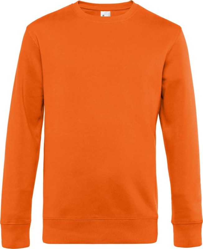 B&C KING Crew Neck_° Pánská mikina 01.U01K pure orange - Pánské oblečení mikiny