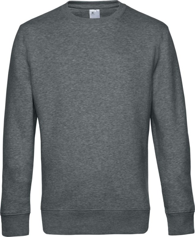 B&C KING Crew Neck_° Pánská mikina 01.U01K heather mid grey