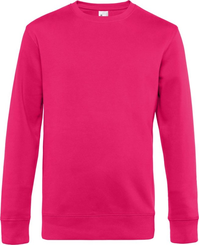 B&C KING Crew Neck_° Pánská mikina 01.U01K magenta pink