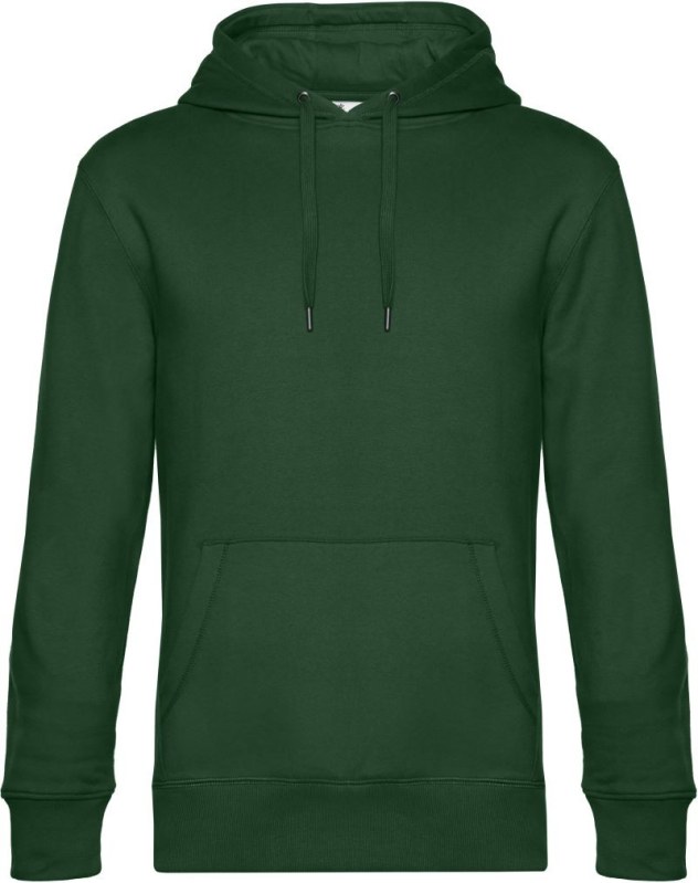 B&C KING Hooded_° Pánská mikina s&nbsp;kapucí 01.U02K bottle green - Pánské oblečení mikiny