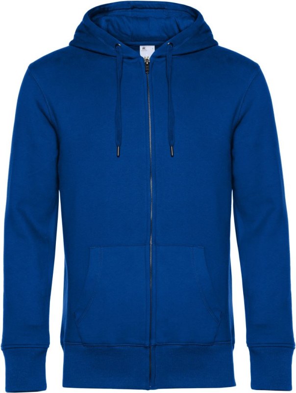 B&C KING Zipped Hood_° Pánská mikina s&nbsp;kapucí 01.U03K royal - Pánské oblečení mikiny