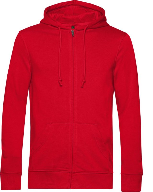 B&C Inspire Zipped Hood_° Pánská mikina s kapucí 01.U35B red