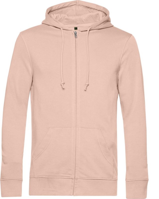 B&C Inspire Zipped Hood_° Pánská mikina s kapucí 01.U35B soft rose