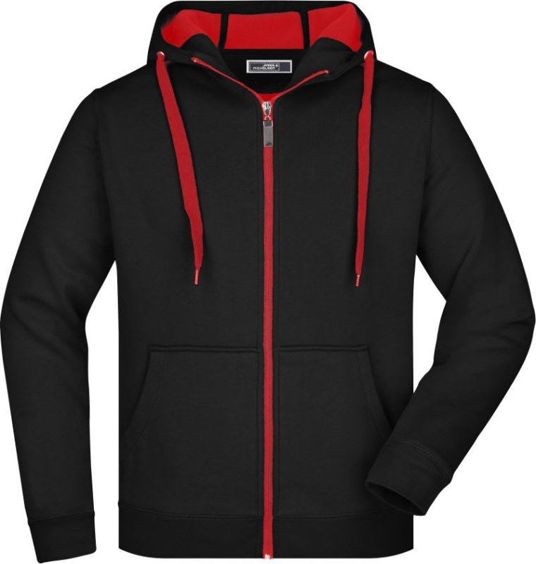 Daiber JN 355 Pánská mikina Doubleface 02.0355 black/red - Pánské oblečení mikiny