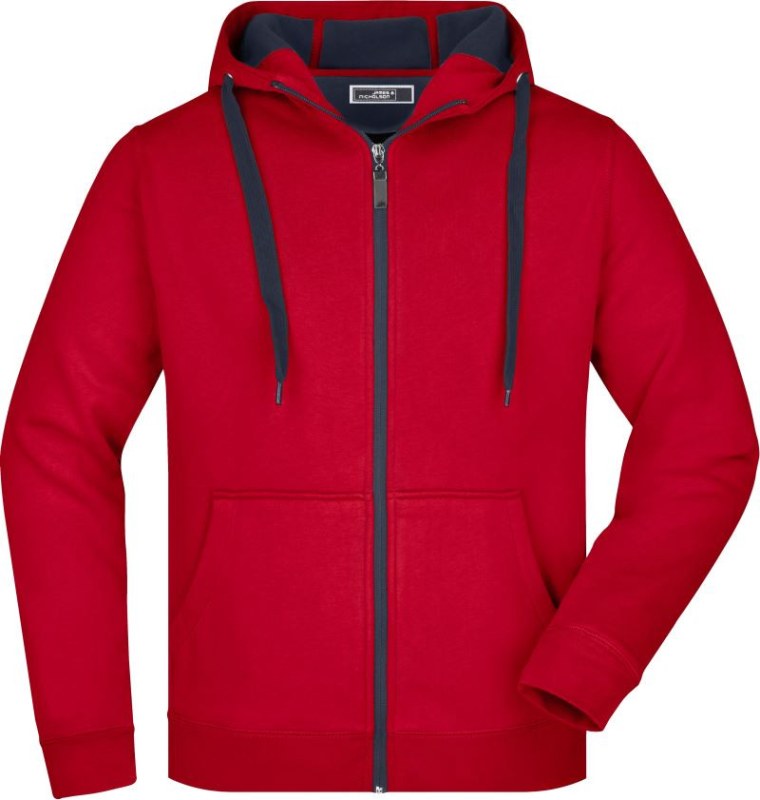 Daiber JN 355 Pánská mikina Doubleface 02.0355 red/carbon - Pánské oblečení mikiny