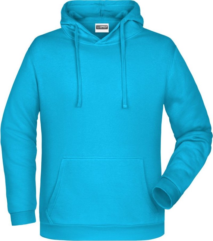 Daiber JN 796 Pánská mikina s&nbsp;kapucí 02.0796 turquoise - Pánské oblečení mikiny