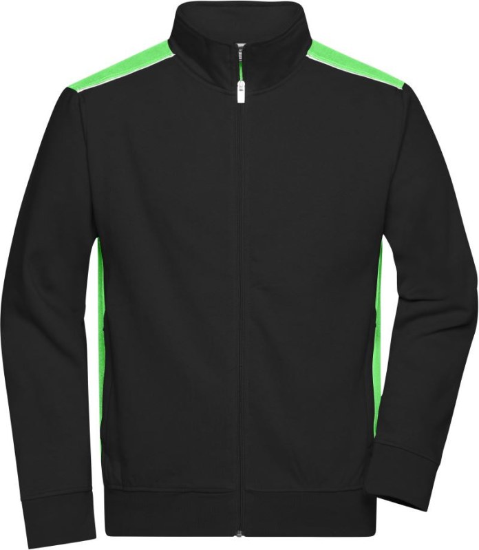 Daiber JN 870 Pánská pracovní mikina - Color 02.0870 black/lime green - Pánské oblečení mikiny
