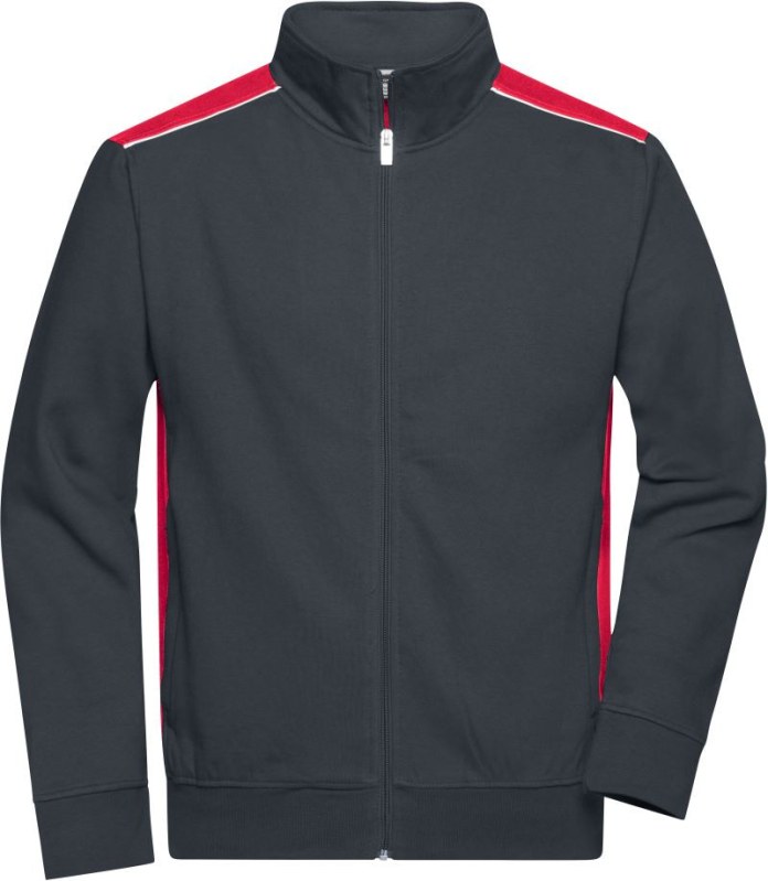 Daiber JN 870 Pánská pracovní mikina - Color 02.0870 carbon/red