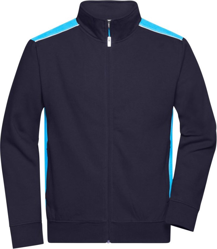 Daiber JN 870 Pánská pracovní mikina - Color 02.0870 navy/turquoise