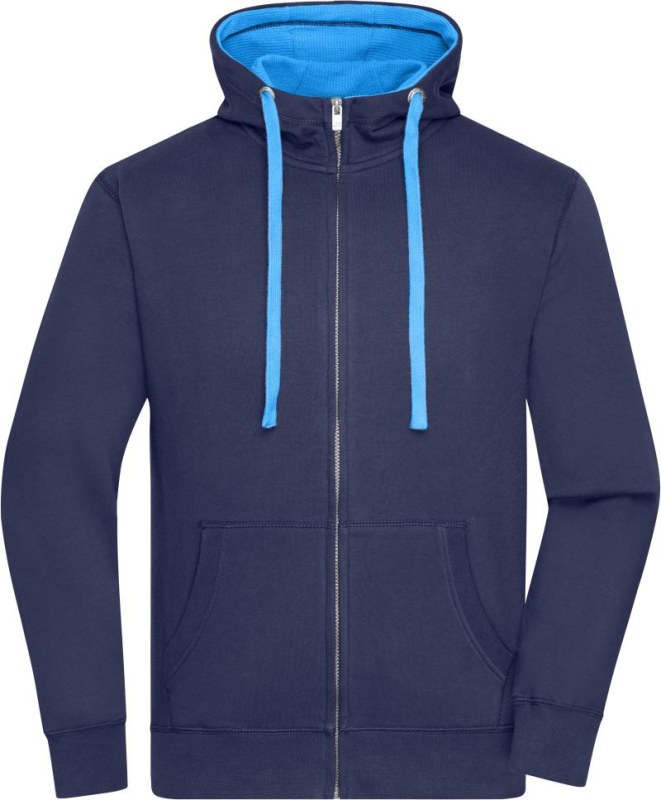 Daiber JN 963 Pánská mikina s kapucí "Lifestyle" 02.0963 navy/cobalt