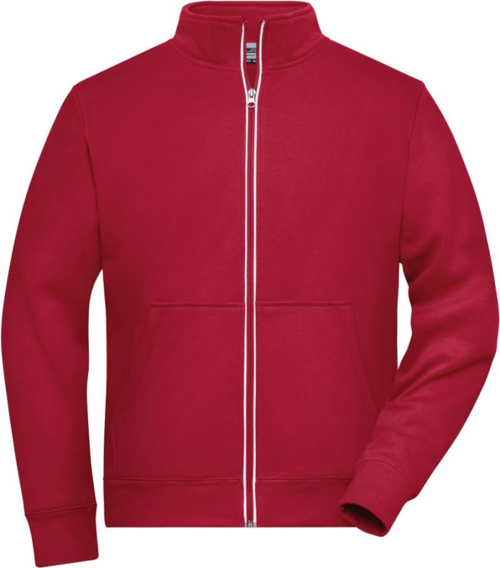Daiber JN 1810 Pánská pracovní mikina Doubleface - Solid 02.1810 red