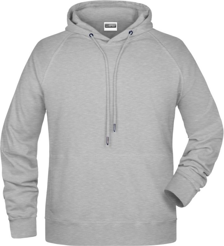 Daiber 8024 Pánská raglánová mikina s kapucí 02.8024 grey heather