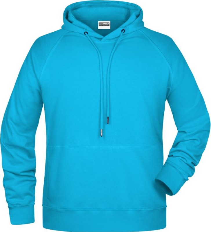 Daiber 8024 Pánská raglánová mikina s kapucí 02.8024 turquoise