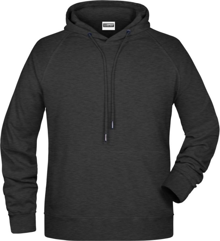 Daiber 8024 Pánská raglánová mikina s&nbsp;kapucí 02.8024 black heather - Pánské oblečení mikiny