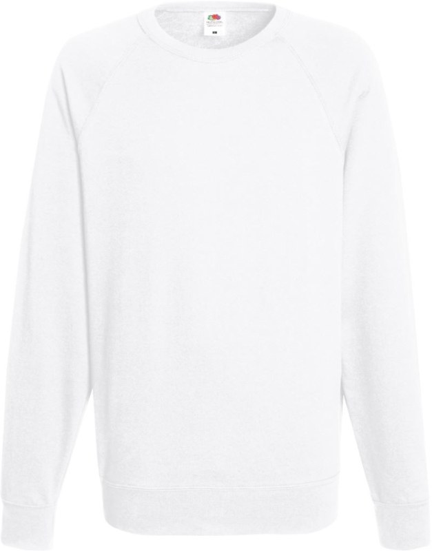 Fruit of the Loom Lightweight Raglan Sweat Pánská raglánová mikina 16.2138 white