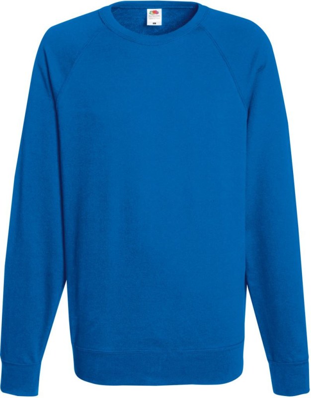 Fruit of the Loom Lightweight Raglan Sweat Pánská raglánová mikina 16.2138 royal blue