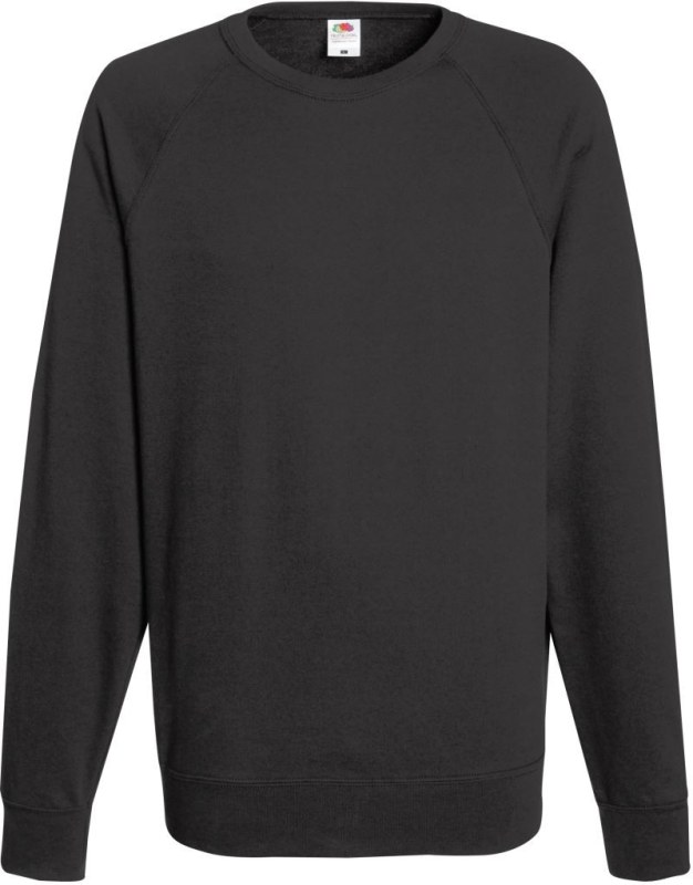Fruit of the Loom Lightweight Raglan Sweat Pánská raglánová mikina 16.2138 light graphite