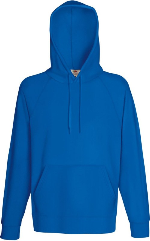 Fruit of the Loom Lightweight Hooded Sweat Pánská raglánová mikina s kapucí 16.2140 royal blue