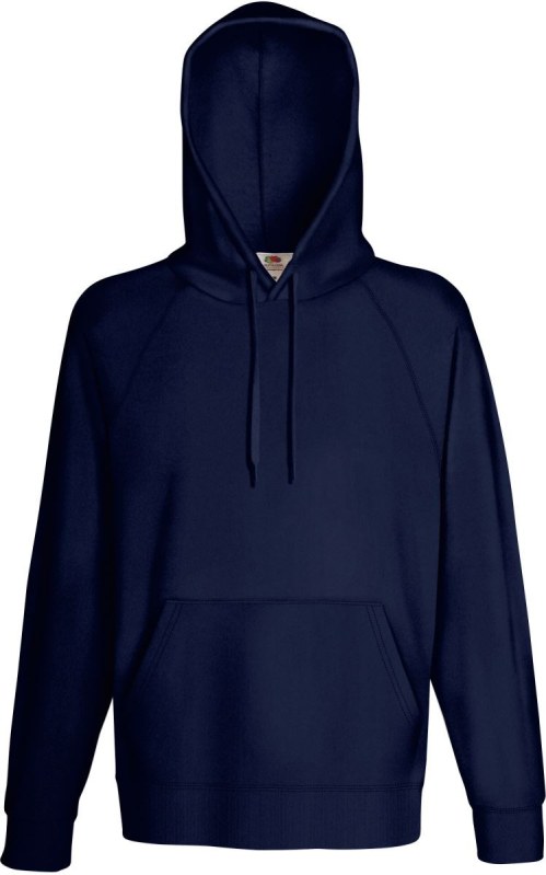 Fruit of the Loom Lightweight Hooded Sweat Pánská raglánová mikina s&nbsp;kapucí 16.2140 deep navy - Pánské oblečení mikiny