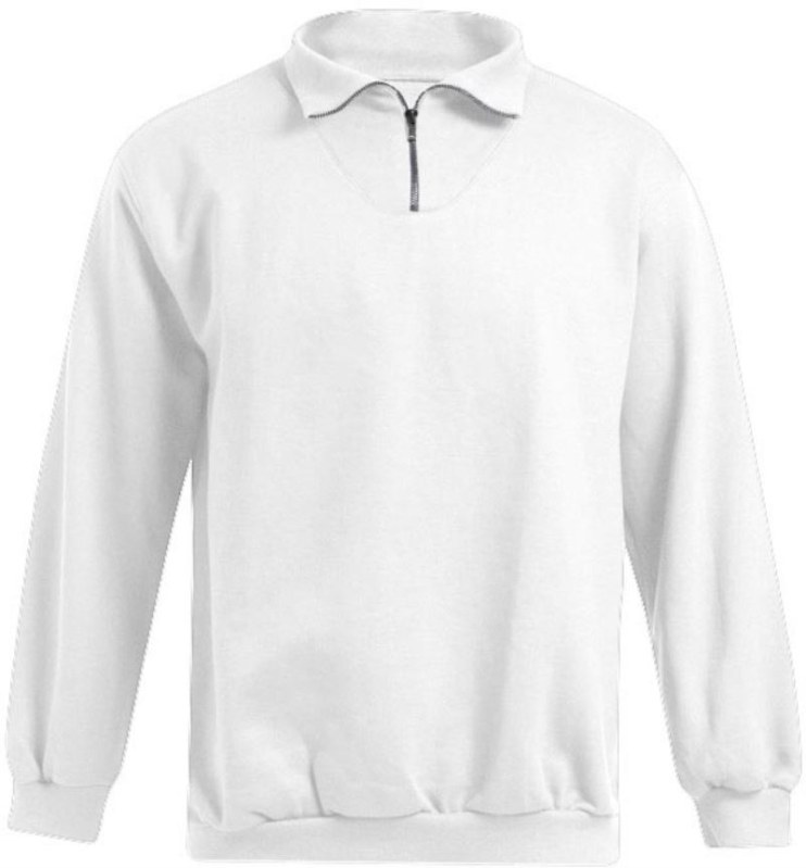 Promodoro 5050 Pánska mikina s&nbsp;1/4 zipem "Troyer" 40.5050 white - Pánské oblečení mikiny