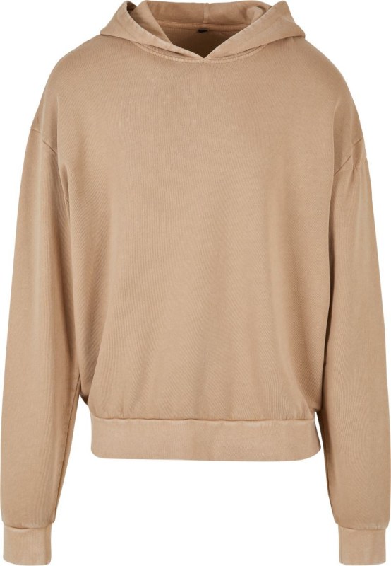 Build your Brand BY 191 Pánská oversize mikina s kapucí "Acid Wash" 56.0191 union beige