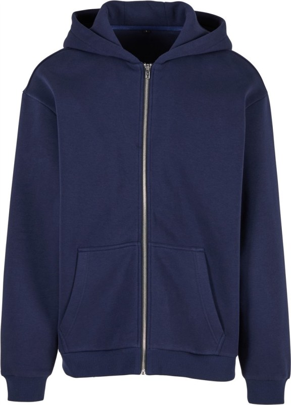 Build your Brand BY 285 Pánská mikina s kapucí z těžké bavlny "Fluffy" 56.0285 navy
