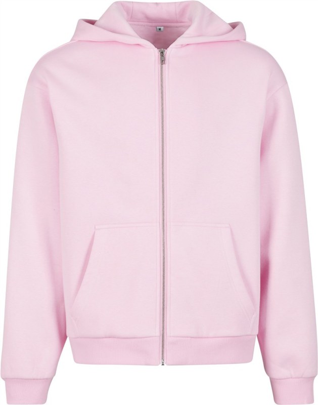 Build your Brand BY 285 Pánská mikina s kapucí z těžké bavlny "Fluffy" 56.0285 soft pink
