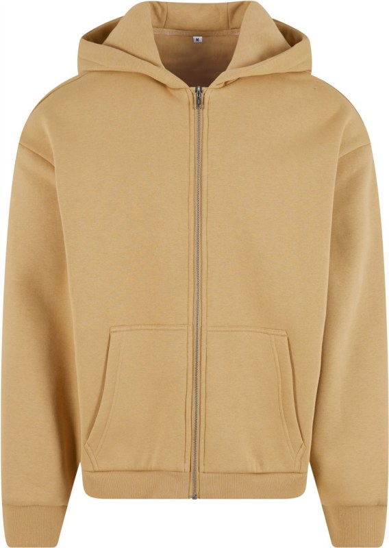 Build your Brand BY 285 Pánská mikina s kapucí z těžké bavlny "Fluffy" 56.0285 union beige