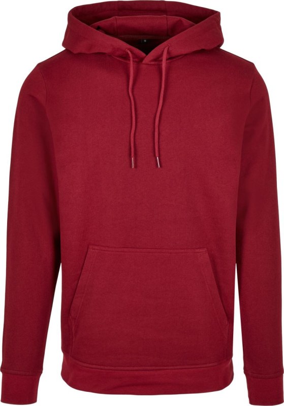 Build your Brand BB 001 Pánská mikina s kapucí 56.B001 burgundy