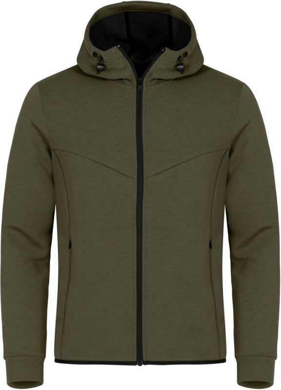 Clique Hayden Sweat Jacket Men Pánská mikina s kapucí 67.1024 fog green