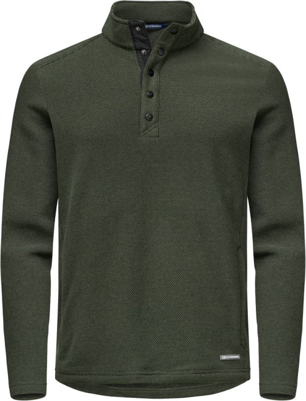 Cutter & Buck Hunts Fleece Men Pánská fleecová mikina "Hunts Point" 68.8428 ivy green - Pánské oblečení mikiny