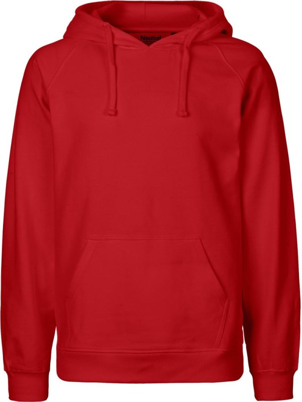 Neutral O 63101 Pánská mikina s kapucí z bio bavlny 77.6311 red