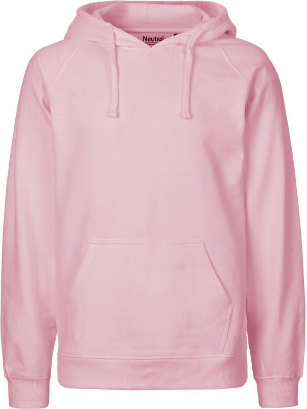 Neutral O 63101 Pánská mikina s kapucí z bio bavlny 77.6311 light pink