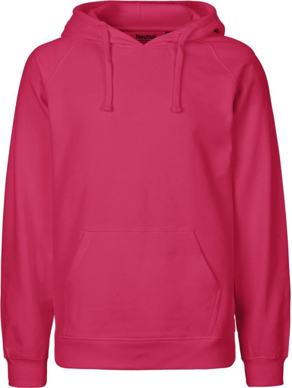 Neutral O 63101 Pánská mikina s kapucí z bio bavlny 77.6311 pink