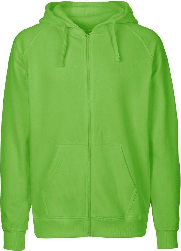 Neutral O 63301 Pánská mikina s kapucí z bio bavlny 77.6331 lime