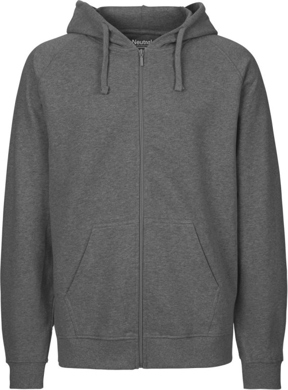Neutral O 63301 Pánská mikina s&nbsp;kapucí z&nbsp;bio bavlny 77.6331 dark heather - Pánské oblečení mikiny