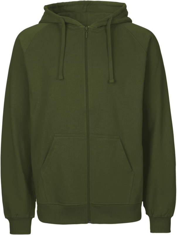 Neutral O 63301 Pánská mikina s kapucí z bio bavlny 77.6331 military