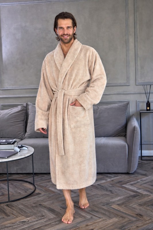 L&L 2450 M-2XL pánský froté župan - Pánské oblečení noční prádlo župany