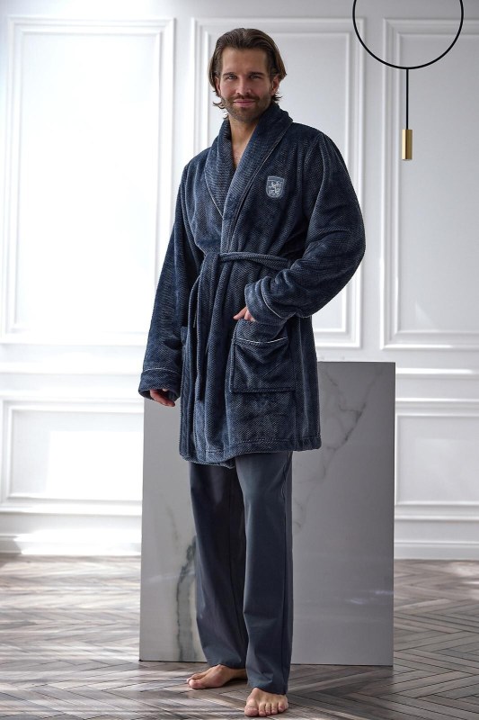 Župan L&L 2664 Elegant M–2XL - Pánské oblečení noční prádlo župany