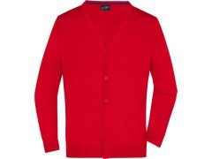 Daiber JN 661 Pánský pletený cardigan s výstřihem do V 02.0661 red