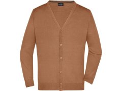 Daiber JN 661 Pánský pletený cardigan s výstřihem do V 02.0661 camel