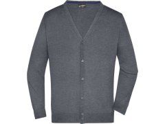 Daiber JN 661 Pánský pletený cardigan s výstřihem do V 02.0661 grey heather
