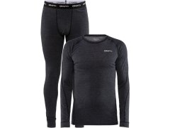Craft Corporate Wool Merino Set M Pánská sada merino spodního prádla 81.9711 black melange